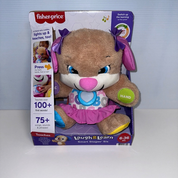 Fisher-Price Other - Fisher-Price Laugh & Learn Smart Stages Sis Tan Pink 6-36m NEW in packaging NWT
